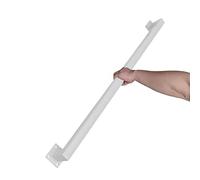 Pasamanos de barandilla para escaleras interiores y exteriores, 1 m 150 cm 2 m 240 cm 3 m 6 m Barra de apoyo de seguridad con soportes cuadrados Soporte de pared de hierro forjado de metal, blanco ( S
