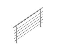 Pasamanos de escalera 180cm, balcón, balaustrada, barandilla de acero inoxida...