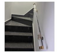 Pasamanos de escalera ajustable de acrílico transparente, longitud personalizada de 1,6 a 20 pies, 200 kg de soporte.(Gold Bracket,70cm(2.3ft))