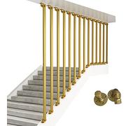 Pasamanos de Escalera barandilla de Pared Pasamanos de Seguridad de Hierro Forjado, Tubo Redondo, barandilla de Escalera, Montaje en Pared, pasamanos de Escalera para Pasos Interiores, Dorado