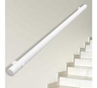 Pasamanos de escalera blanco para montaje en pared, pasamanos de escalera para interior y exterior con kit completo, para lofts, pasillos y casas.(90cm)