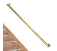 Pasamanos de escalera cuadrado blanco de 30-600cm，pasamanos de barandilla de escaleras con soportes de hierro forjado，pasamanos de seguridad para montaje en pared para pasillo(Gold,180cm)