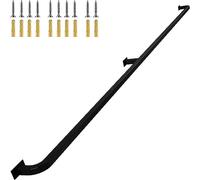 Pasamanos de escalera de 30 a 6 metros for escalones, pasamanos de tubo cuadrado de hierro forjado negro, pasamanos de pared, pasamanos de apoyo, decoración moderna.(11ft/330cm)