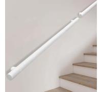 Pasamanos de escalera de acero inoxidable blanco para villas y lofts, kit completo de pasamanos de escalera de metal, 100 cm, 1,5 m, 2 m, 300 cm y 4 m.(120cm)
