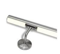 Pasamanos de escalera de acero inoxidable con LED blanco natural multicolor predisposición led (200 cm, pasamanos con luz LED 4000 k)
