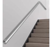 Pasamanos de escalera de acero inoxidable de 30-600 cm con soportes, barra de soporte para barandillas de escalera de metal, kit de barra de apoyo para pasillo(420cm)