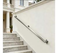 Pasamanos de escalera de acero inoxidable - kit completo，barandillas de escalera pasamanos de escalera antideslizantes de seguridad para montaje en pared para bares, lofts(300cm)