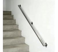Pasamanos de escalera de acero inoxidable para paredes｜Barandillas de escalera industriales 1.5m 2m 300cm 5m 6m Barandilla de escalera para barandilla interior y exterior barra de agarre(360cm)