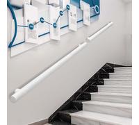 Pasamanos de escalera de acero inoxidable, pasamanos de metal para montaje en pared, barras de apoyo para escalones, barandilla de escalera de tubería industrial(420cm)