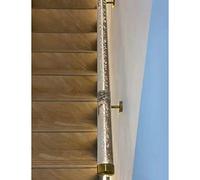 Pasamanos de escalera de acrílico transparente con soporte de montaje en pared - Longitudes personalizadas de 1,6 pies a 20 pies(120cm)