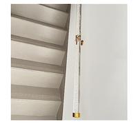 Pasamanos de escalera de acrílico transparente personalizable, kit de barandilla interior/exterior antideslizante resistente (1,6 pies a 23 pies)(Gold,6.5 Feet)