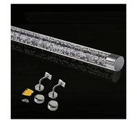 Pasamanos de escalera de acrílico transparente personalizable - Pasamanos de pared antideslizante for uso en interiores y exteriores, longitudes de 0,5 m a 6 m(Silver Bracket,250cm(8.2ft))