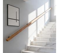 Pasamanos De Escalera De Madera De 50-600 Cm, Apoyabrazos De Seguridad Para Personas Mayores Montados En La Pared, Parapeto Para Pasillos, Barandillas Para Terrazas De Lofts (C, 240cm)