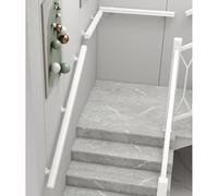 Pasamanos de escalera de madera for montaje en pared, pasamanos for escaleras de interior y exterior, pasamanos antideslizantes for pasillos, lofts, patios(White,280cm)
