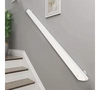 Pasamanos De Escalera De Madera,Montado En Pasamanos De Pared Escalera Barandilla,Interior Baranda Barra De Soporte Para Pasillo Antideslizantes,Exterior Pasos Decking Grab Bar Varilla (blanco, 150cm)