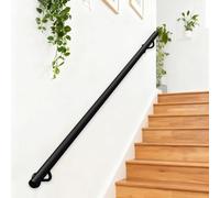 Pasamanos de Escalera de Metal 30-600 cm, Barandillas de Escalera Redondas Montaje en Pared Pasamanos de Seguridad Varilla de Soporte, Barandilla de Terraza de Loft Kit de Barra de Apoyo(400cm)