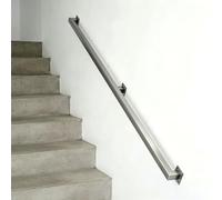 Pasamanos de escalera de metal cuadrado, barandillas de escalera de soporte de montaje en pared, pasamanos de loft de pasillo antideslizante, barandillas de acero inoxidable(6m)