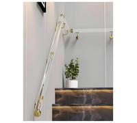 Pasamanos de escalera de montaje en pared, kit de pasamanos de acrílico con accesorios, riel transparente para escalera con tapas y soportes (295 cm/116 pulgadas/10 pies)