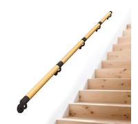 Pasamanos de escalera de pared (120 cm, 150 cm, 180 cm, 2 m, 3 m, 4 m, 6 m), barandillas de madera para exteriores e interiores, para barras de escaleras, lofts(250cm)