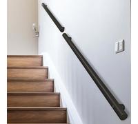 Pasamanos de escalera de pared de 1, 2, 3, 4, 5 y 6 metros | Pasamanos de acero inoxidable para escaleras | Pasamanos de tubo industrial para escaleras de interior y exterior(450cm)