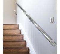 Pasamanos de escalera de pared para interiores y exteriores, de tubo redondo de 150 cm y 300 cm, con agarre antideslizante.(360cm)