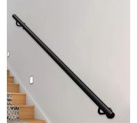 Pasamanos de escalera de tubería industrial, pasamanos metálicas de pared para escalones interiores/exteriores, barandilla de escaleras con barra de soporte de seguridad para pasillos(600cm)