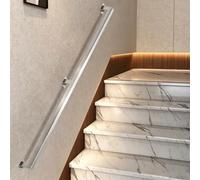 Pasamanos de escalera moderna para escalones exteriores o interiores，barandilla de escalera de acero inoxidable de metal 1m 150cm 2m 240cm 3m 6m Pasamanos de escalera de montaje en pared(30cm)