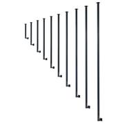 Pasamanos de Escalera Moderno para Interiores, áticos, Villas, cercas de escalón, barandilla de Hierro para Techo y Pared, Postes de balaustrada de Tubo Cuadrado de 30 a 150 cm.(40cm)