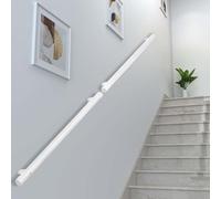 Pasamanos de escalera moderno, pasamanos de tubo antideslizante para montaje en pared, para interiores y exteriores con kit completo.(570cm)