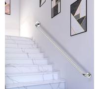 Pasamanos de escalera modernos de montaje en pared para escaleras interiores y exteriores, pasamanos de tubo de acero inoxidable, barra de apoyo para escalones/baño, barandilla de escalera(100cm)