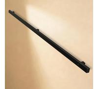 Pasamanos de escalera montados en la pared, riel de seguridad para escalones interiores y exteriores, barandilla cuadrada de hierro forjado negro, 1 m, 1,5 m, 2 m, 3 m