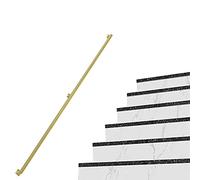 Pasamanos de escalera Oro 60 cm Soportes de barandilla Pasamanos de hierro forjado Kit de soporte de pasamanos de seguridad - Barandilla de escalera Pasamanos para exteriores(180cm)
