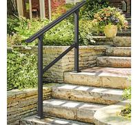 Pasamanos de escalera para escalones exteriores o interiores, pasamanos de transición ajustable de acero galvanizado para el hogar, jardín, pasillo, terraza, barandilla.(A,120cm/47inch)