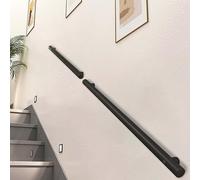 Pasamanos de escalera para pared, pasamanos de escalera de metal negro de acero inoxidable para interiores, exteriores, villas, lofts, pasillos.(270cm)