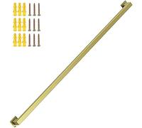 Pasamanos de escaleras para interiores y exteriores | Barandilla de montaje en pared antideslizante de balaustrada galvanizada dorada | Pasamanos de seguridad con tornillos de metal, 30 cm-600 cm ( Si