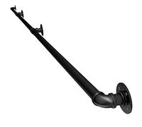 Pasamanos de Escaleras, Pasamanos para Escaleras, Tubo Industrial Negro Mate Barra de Soporte Del Carril de Mano de Seguridad Del Carril de Escaleras Negro Mate/9Ft/270Cm