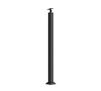 Pasamanos de exterior para escaleras de 3 escalones, barandilla de madera y hierro forjado, adecuada para escalones de hormigón y madera, ideal para seguridad y estabilidad del porche y jardín.