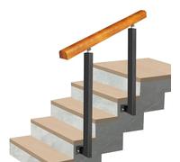 Pasamanos de hierro ajustable de 270° para escaleras al aire libre, barandilla de transición de hierro forjado para 1 a 3 escalones, 85 cm de altura, perfecto para seguridad en jardín y porche.