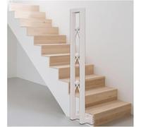 Pasamanos de hierro forjado de 80 cm, color blanco, en forma de U, para áticos, sótanos, garajes, barandilla de seguridad para interiores, duradera y elegante