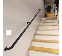 Pasamanos de Hierro Forjado Negro - Kit Completo de 1/2/3/4/5/6 Metros de Barandilla de Escalera para Exteriores e Interiores, Pasamanos de Pared, Soporte de Seguridad, Barra de Agarre ( Size : 5.1m )