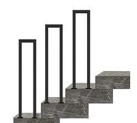 Pasamanos de hierro forjado para escalones al aire libre, barandilla de escalera de jardín de 1 escalón, adecuada para escalones de hormigón/madera, 35 cm de altura, solución duradera y elegante para