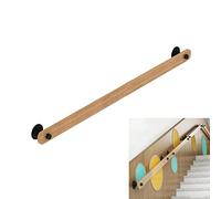 Pasamanos de la Escalera de Madera de 1Ft-20Ft con Montaje de Soportes de Hierro Forjado, Casa Contra el Kit de Bandera de Seguridad de la Pared Loft para Ancianos Paramanos Del Corredor de la Barra d