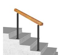 Pasamanos de madera ajustable para escalones de interior/exterior, barandilla de transición resistente para porche delantero y escalera, soporte duradero y elegante para decoración del hogar