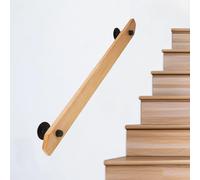 Pasamanos de madera antideslizante de 1 a 15 pies, pasamanos montados en la pared para escaleras interiores y exteriores, cómoda barandilla de escalera sin barreras para terraza y loft (tamaño: 300 cm