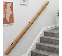 Pasamanos de madera antideslizante para escalera con soportes, barra de soporte de 1,5 m para uso en interiores, hospitales y hogares, kit de barra de agarre para seguridad de barandilla de escalera