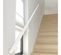 Pasamanos de madera blanca antideslizante para pasillos, barra de soporte para corredor, para interiores y exteriores, montaje en pared, ajustable, 50300 cm (tamaño: 50 cm)