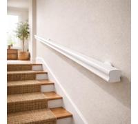 Pasamanos de madera maciza | Longitudes de 50 cm a 400 cm | Pasamanos blanco | modelo British | Made in Italy (230 cm)