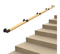 Pasamanos de madera para escaleras, barandillas de pared para escaleras de interior y exterior, pasamanos para porche delantero, 120cm 150cm 180cm 2m 3m 4m 6m(200cm)