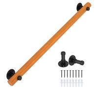 Pasamanos de madera para escaleras de 50 a 600 cm con soportes, barandillas antideslizantes para interiores, riel de madera para escalera para pasillo interior, villa, edificio, loft (melocotón, 240