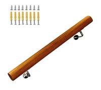 Pasamanos de Madera para escaleras Interiores Pasamanos de Escalera de Pared para el hogar, baño, Pasillo, terraza, barandillas de escaleras con Soportes de Acero Inoxidable, pasamanos (Size : 80cm)